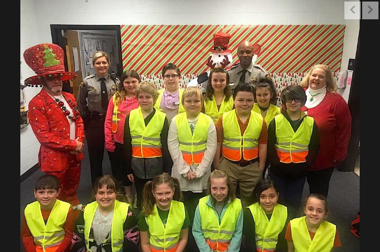 Students in JD Lever Safety Patrol become official with new safety vests