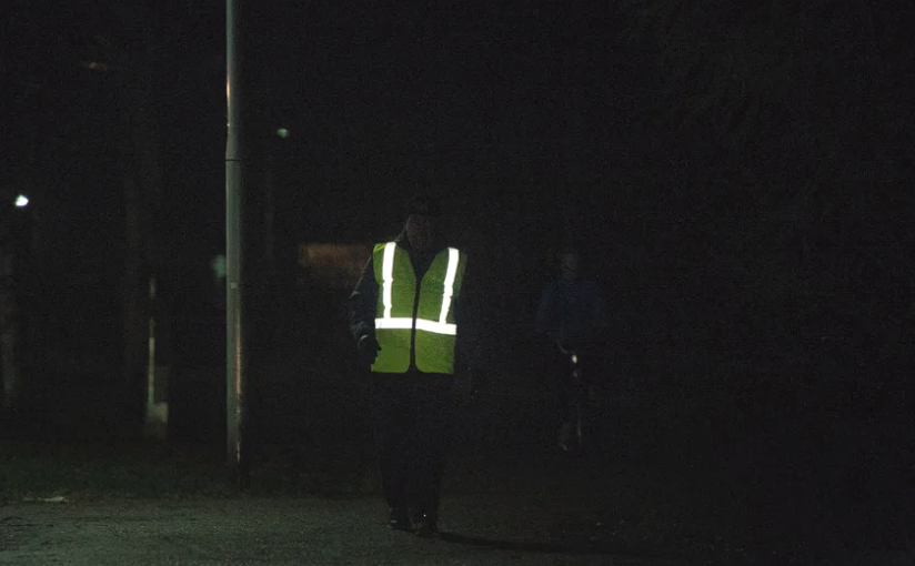 Many walkers and cyclists without a reflector in the autumn dark